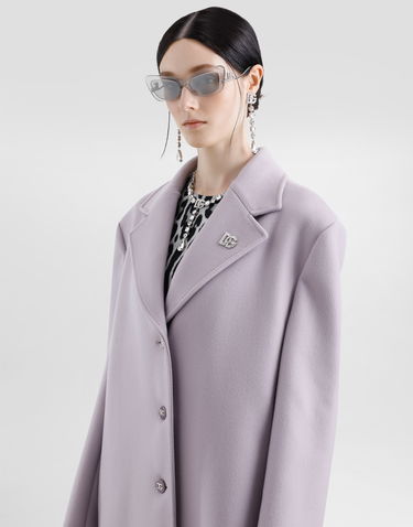 Kabáty Dolce & Gabbana Dolce & Gabbana Single-breasted Cashmere Coat Fialová | F0W2NTFU292F0125, 3