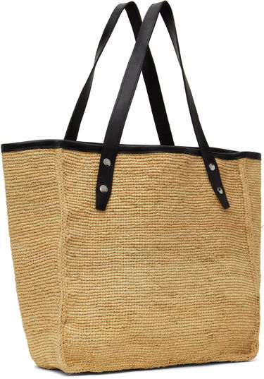 Tote bag rag & bone rag & bone Daily Leather-Trimmed Straw Tote Béžová | WHH24S1004TN04, 2