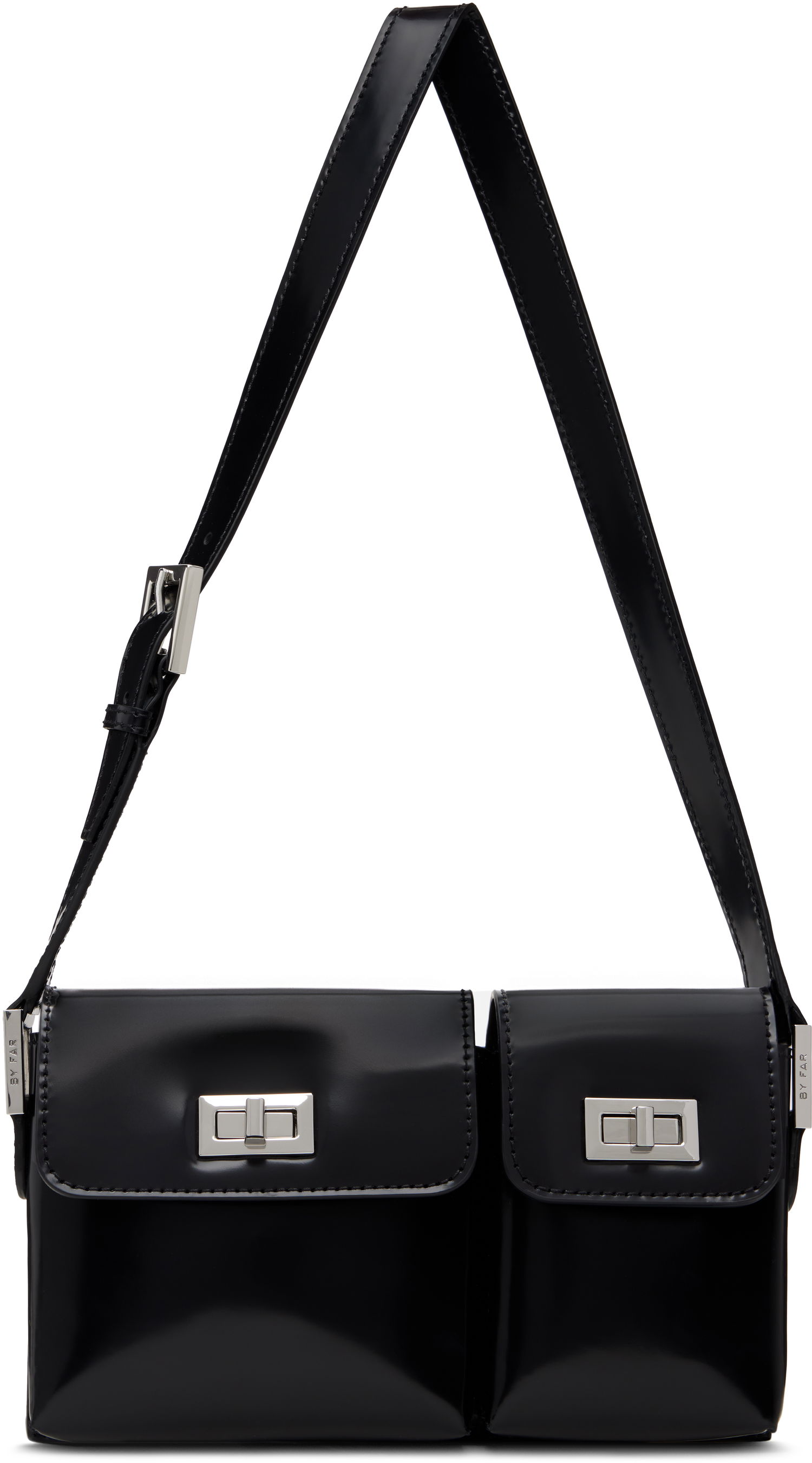 Kabelka BY FAR BY FAR Baby Billy Semi Patent Leather Bag Čierna | 21FWBABYBOBLWSMA, 0