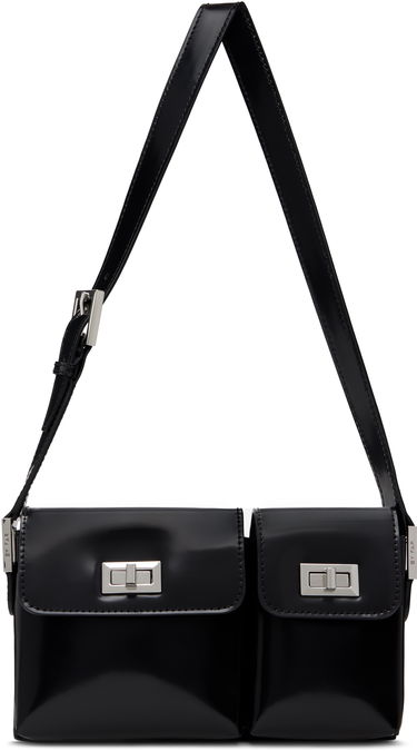 Kabelka BY FAR BY FAR Baby Billy Semi Patent Leather Bag Čierna | 21FWBABYBOBLWSMA, 0