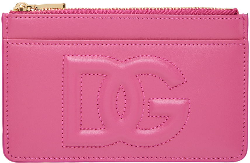 Peňaženka Dolce & Gabbana Pink Embossed Card Holder Ružová | BI1261AG081, 0