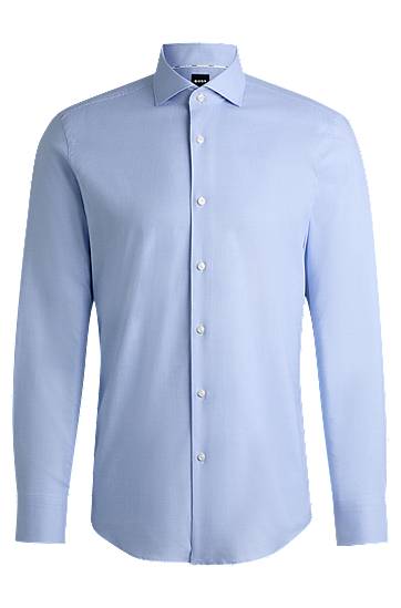 Košeľa BOSS Slim Fit Easy-Iron Stretch Cotton Shirt Modrá | 50539134, 0