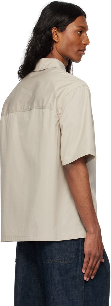 Košeľa MAISON KITSUNÉ Maison Kitsuné Short Sleeve Overshirt Béžová | OM00429WW9020, 2