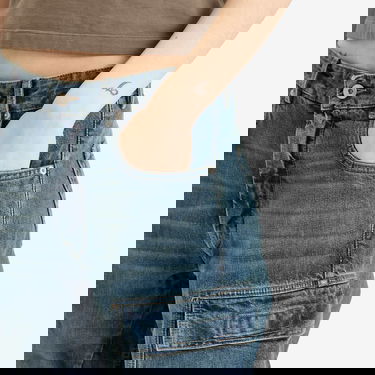 Cargo nohavice Rick Owens Rick Owens DRKSHDW Double Cargo Jeans 25" Modrá | DS01E3308-DWB-06, 5