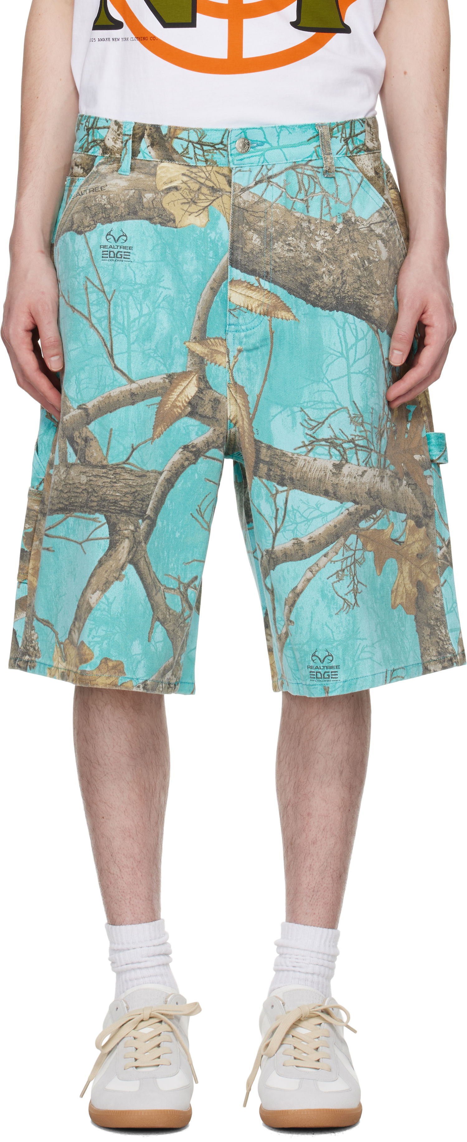 Šortky Awake NY Awake NY Frayed Painter Shorts Tyrkysová | AWK-SP25-PA004, 0