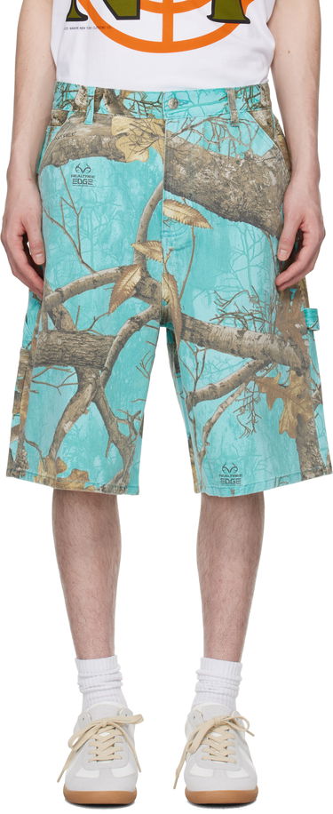 Šortky Awake NY Awake NY Frayed Painter Shorts Tyrkysová | AWK-SP25-PA004, 0