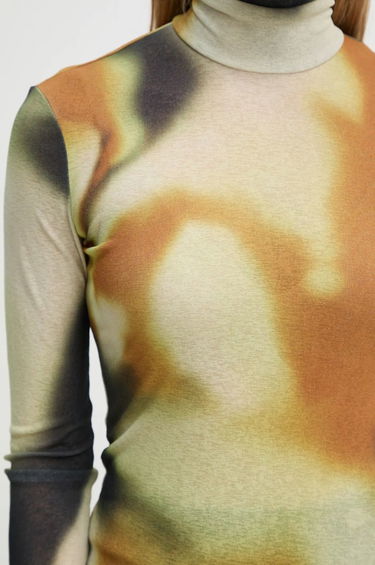 Tričko Nanushka HARRI Printed Turtleneck Top Béžová | NW24FWTP33076, 5