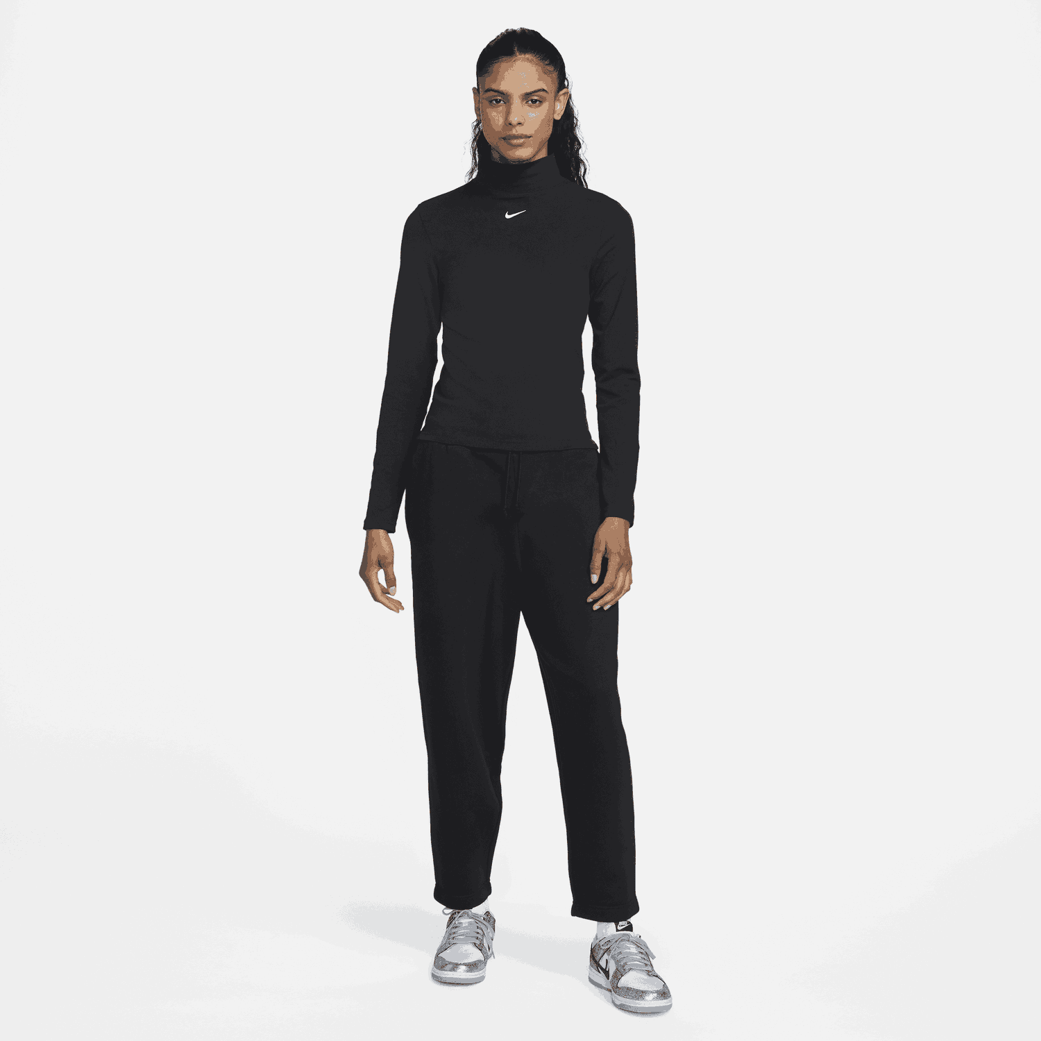 Tepláky Nike Phoenix Fleece Curve Pant Čierna | DQ5678-010, 1