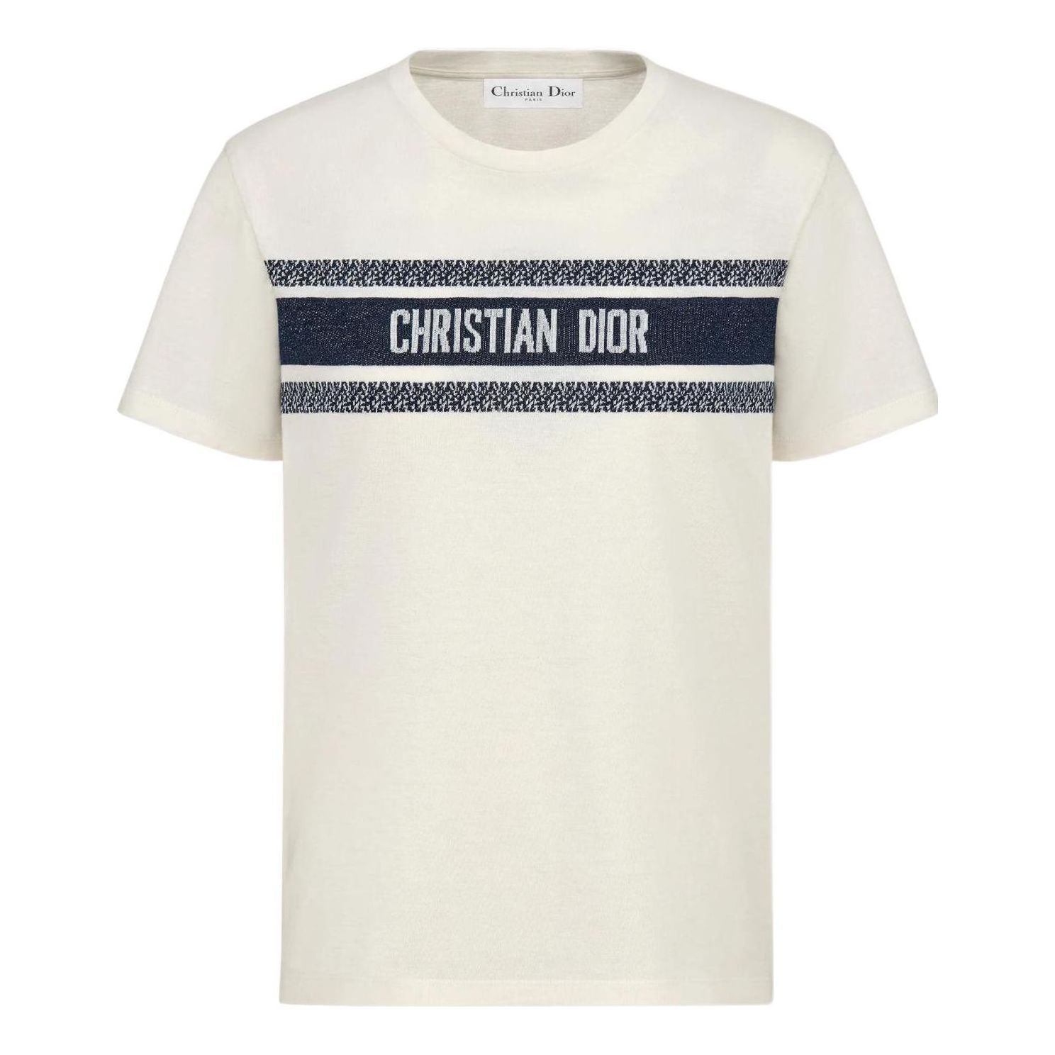 Tričko Dior Round Neck Short Sleeve T-Shirt Biela | 143T04A4043-X0200, 0