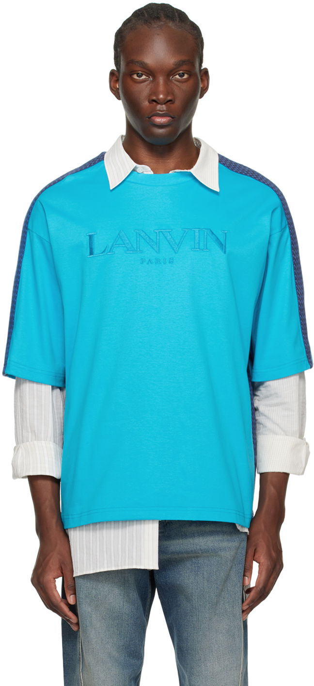 Tričko LANVIN Side Curb T-Shirt Modrá | RM-TS0026-J196-P24