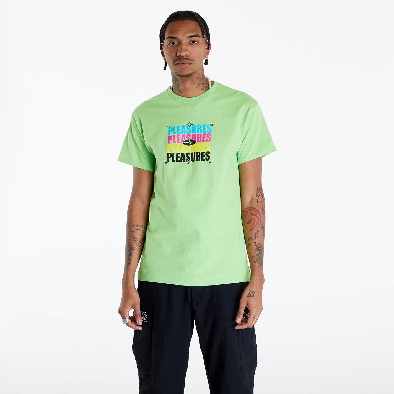 Tričko Pleasures Cmyk T-Shirt Zelené | P24SP051 LIME, 0