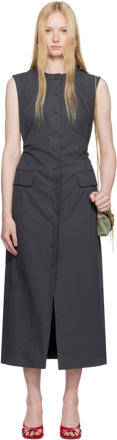 Šaty Dries Van Noten Dries Van Noten Tailored Midi Dress Šedá | 251-011021-1449, 0