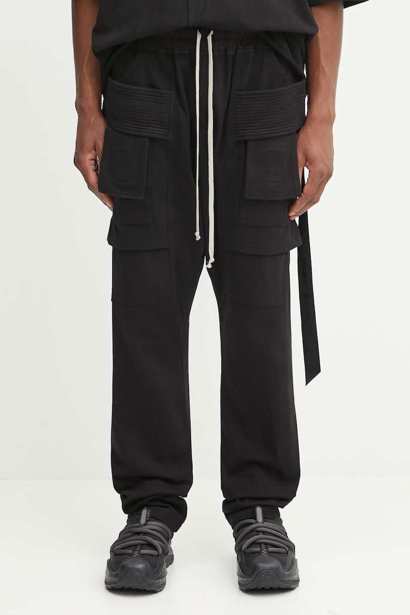 Cargo nohavice Rick Owens Rick Owens DRKSHDW Creatch Cargo Drawstring Pants Čierna | DU02E7376.RIG