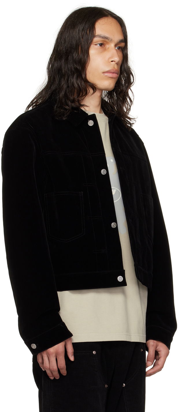 Bunda We11done We11done Velvet Crop Jacket Čierna | WD-JK3-23-041-M-BK, 1