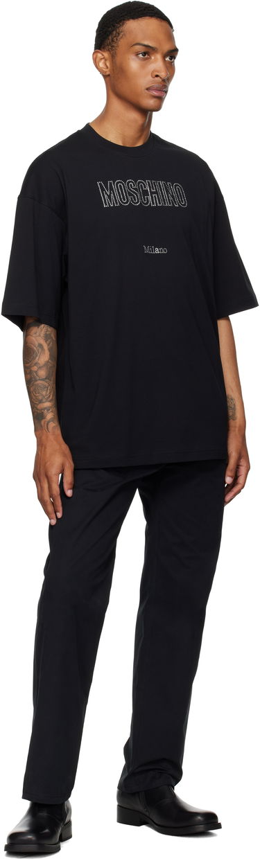 Tričko Moschino Moschino Organic Decorated T-Shirt Čierna | 252ZZ071052411555, 3