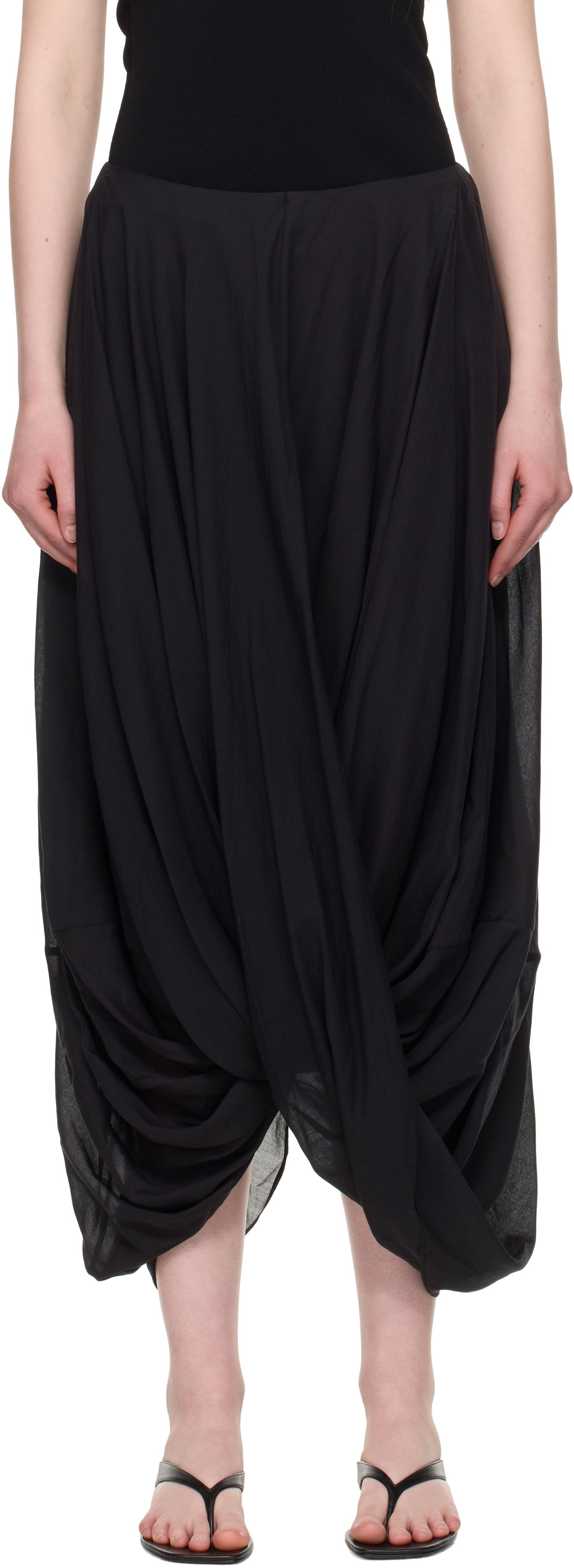 Sukňa TOTEME TOTEME Cocoon Maxi Skirt Čierna | 253-WRB0306-FB0430, 0