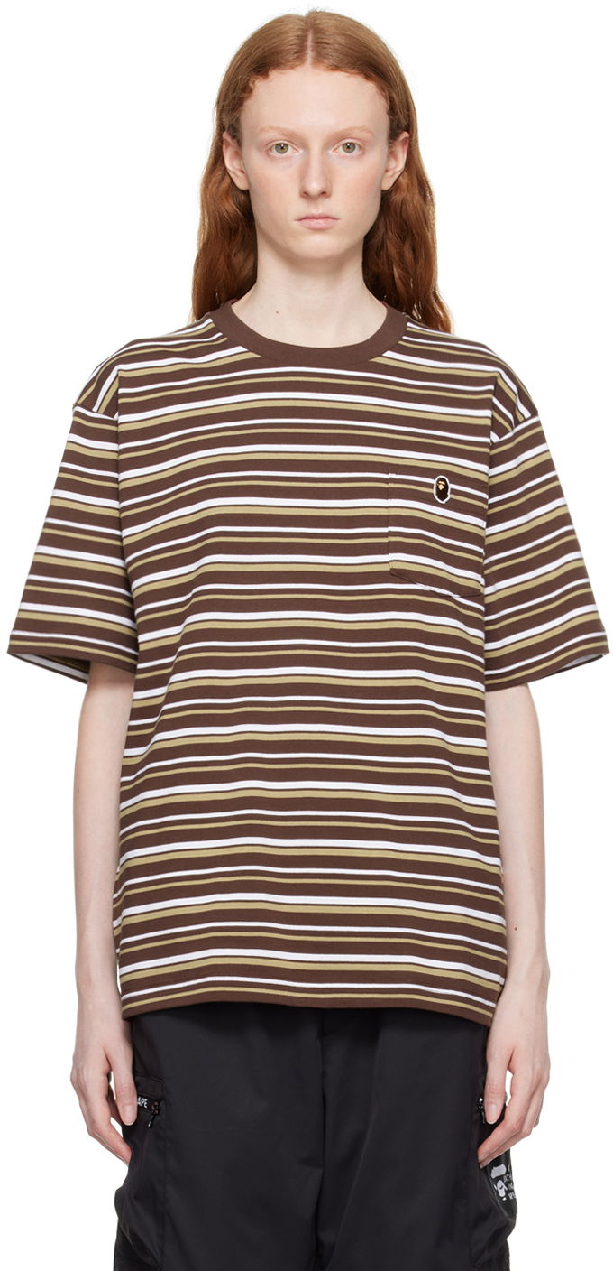 Tričko BAPE Hoop One Point T-Shirt Béžová | 001CSJ301002M, 0