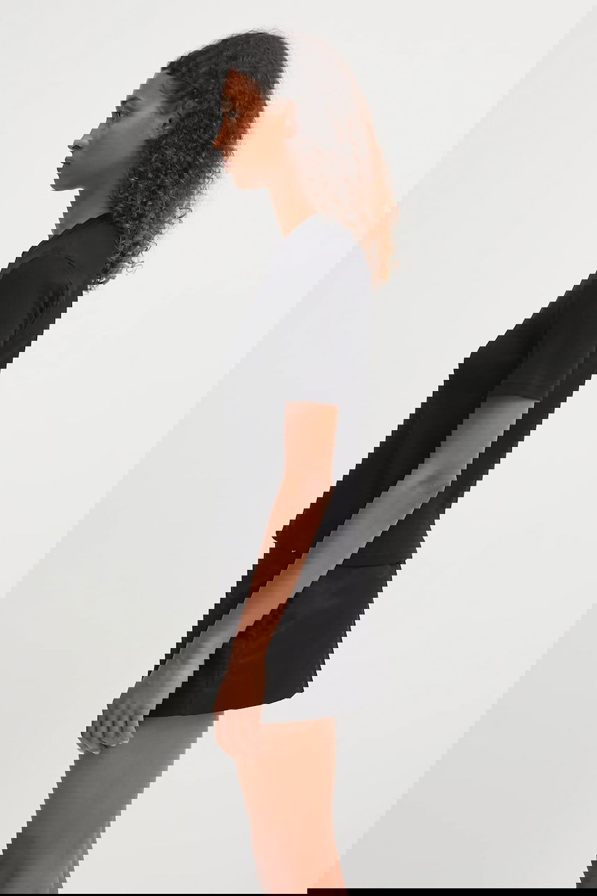 Tričko Carhartt WIP Philipa Ribbed Short Sleeve Fitted T-Shirt Čierna | I035471.89XX, 1