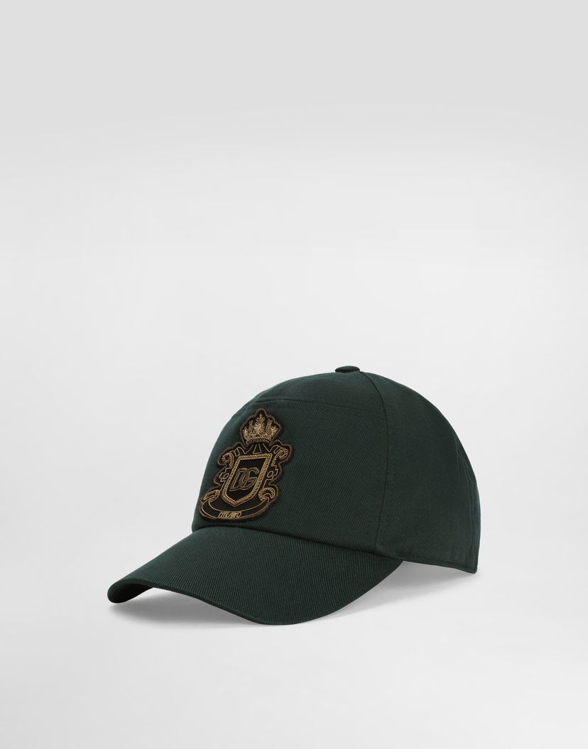 Šiltovka Dolce & Gabbana Cotton Gabardine Baseball Cap with Embroidered Emblem Zelené | GH931ZFUFJUV0707