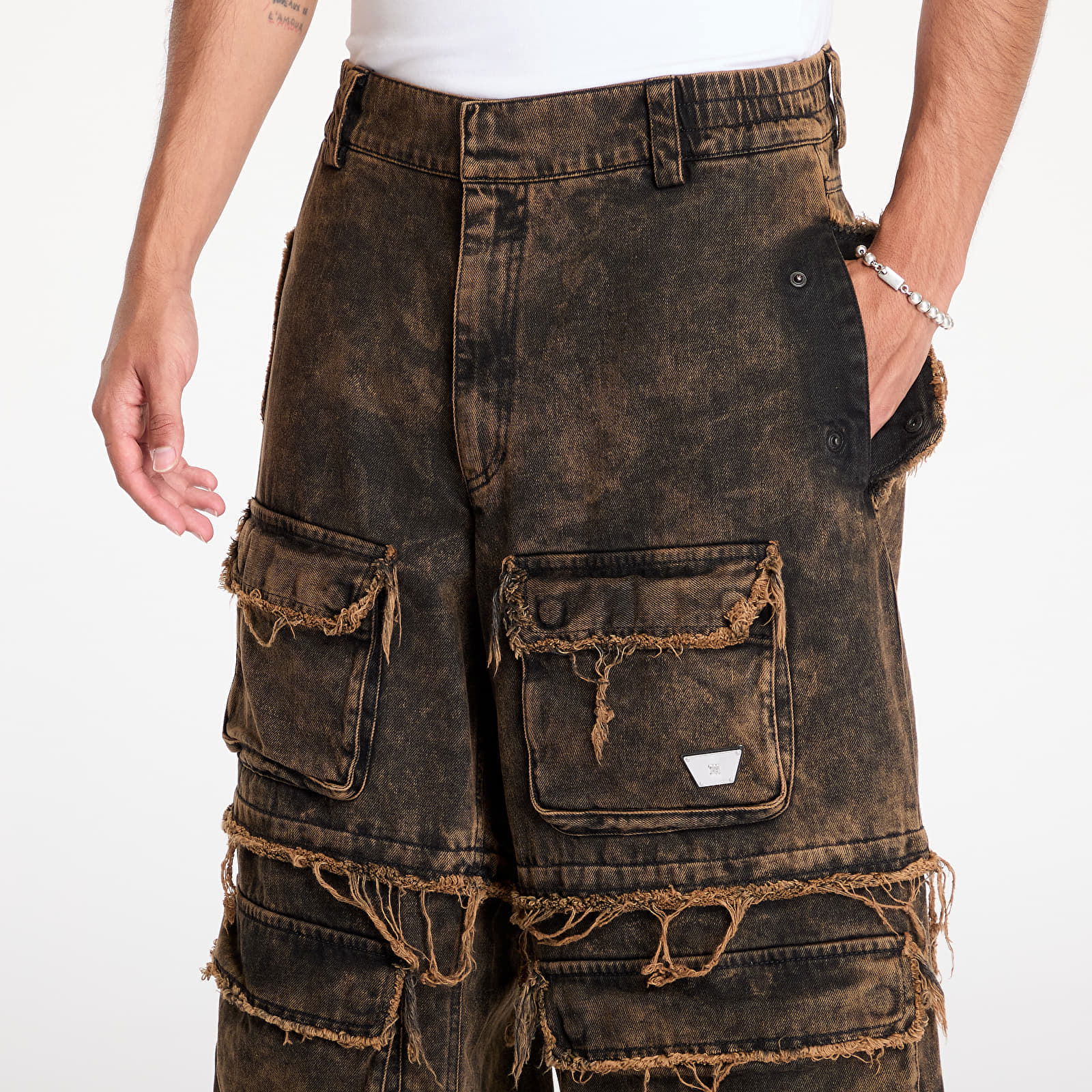 Ibiza Oversize Cargo Trousers Acid Black