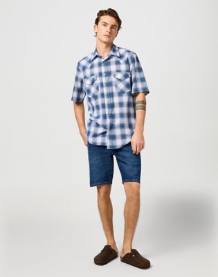 Košeľa Wrangler Wrangler Short Sleeve Western Shirt Modrá | 112362381:XXL, 1