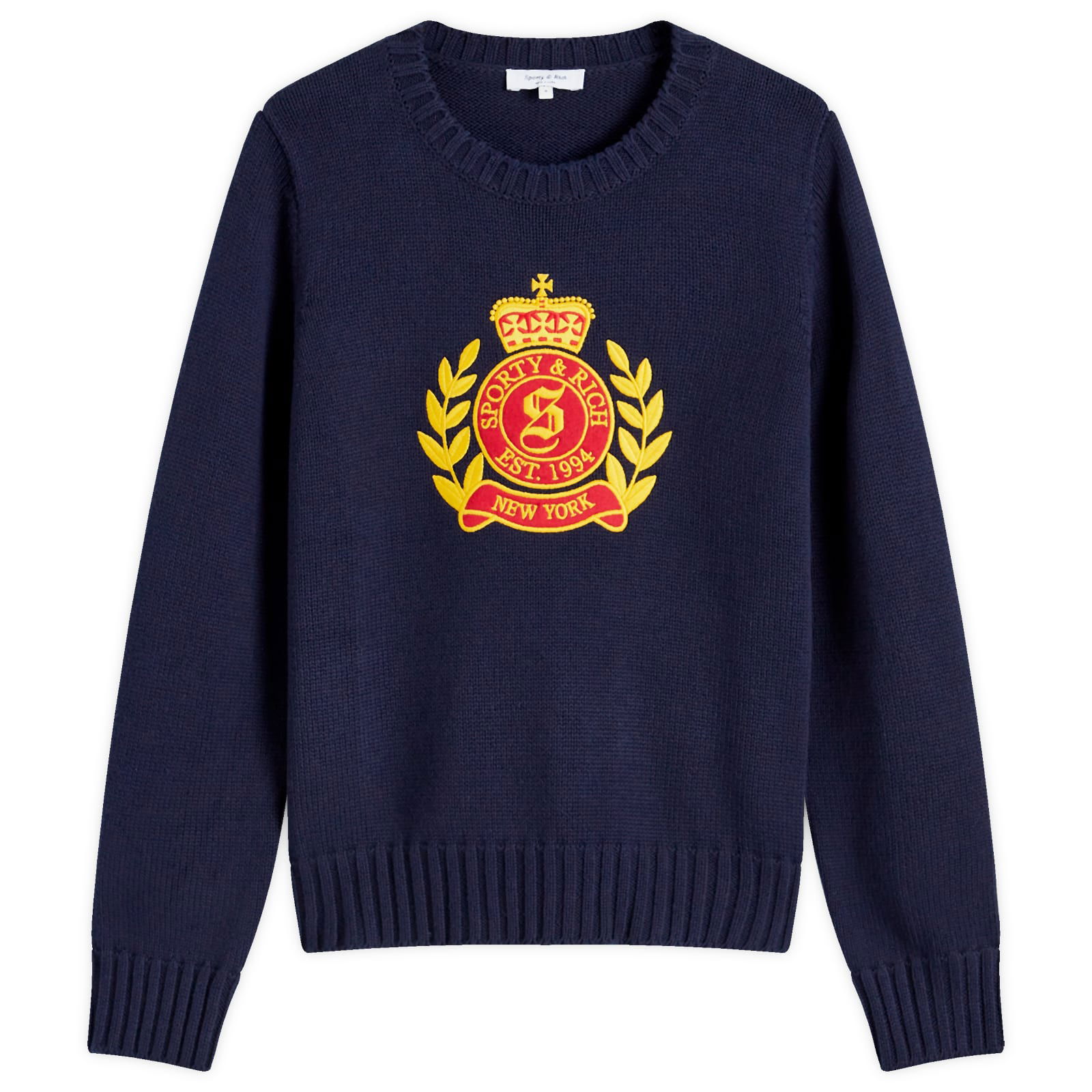 Crest Knitted Crewneck