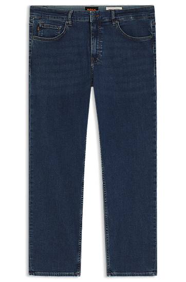 Džínsy BOSS Regular-Fit Super-Stretch Denim Jeans Modrá | 50532547, 0