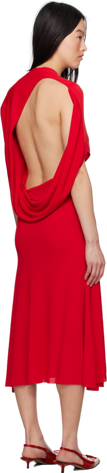 Šaty Jacquemus Jacquemus La Croisière 'The Salerno' Midi Dress Červená | 24H243DR193-1026, 2