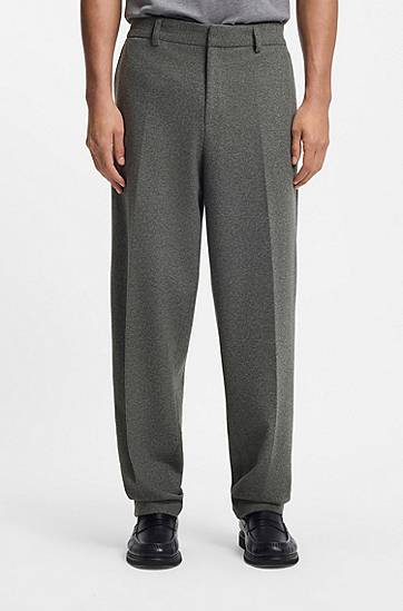 Nohavice BOSS Formal Trousers Performance Flannel Šedá | 50551541, 1