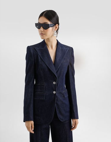 Bunda Dolce & Gabbana Dolce & Gabbana Turlington Single-Breasted Denim Jacket Modrá | F29Z8DG8MR3S9001, 3
