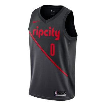 Dres Nike Portland Trail Blazers Damian Lillard City Edition Swingman Jersey Šedá | AJ4640-010, 0