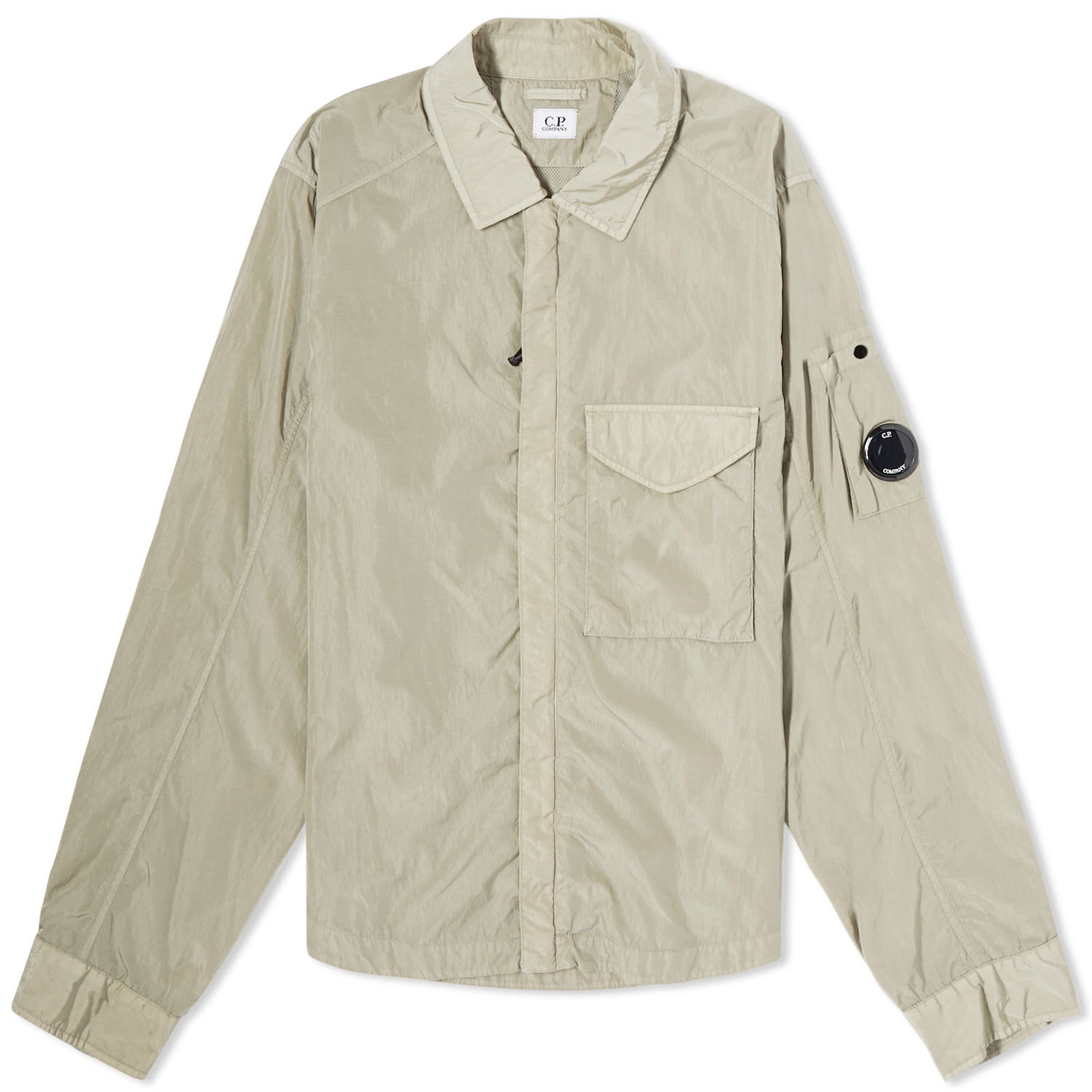 Košeľa C.P. Company Chrome-R Zip Overshirt Šedá | 15CMOS041A-005904G-335, 0