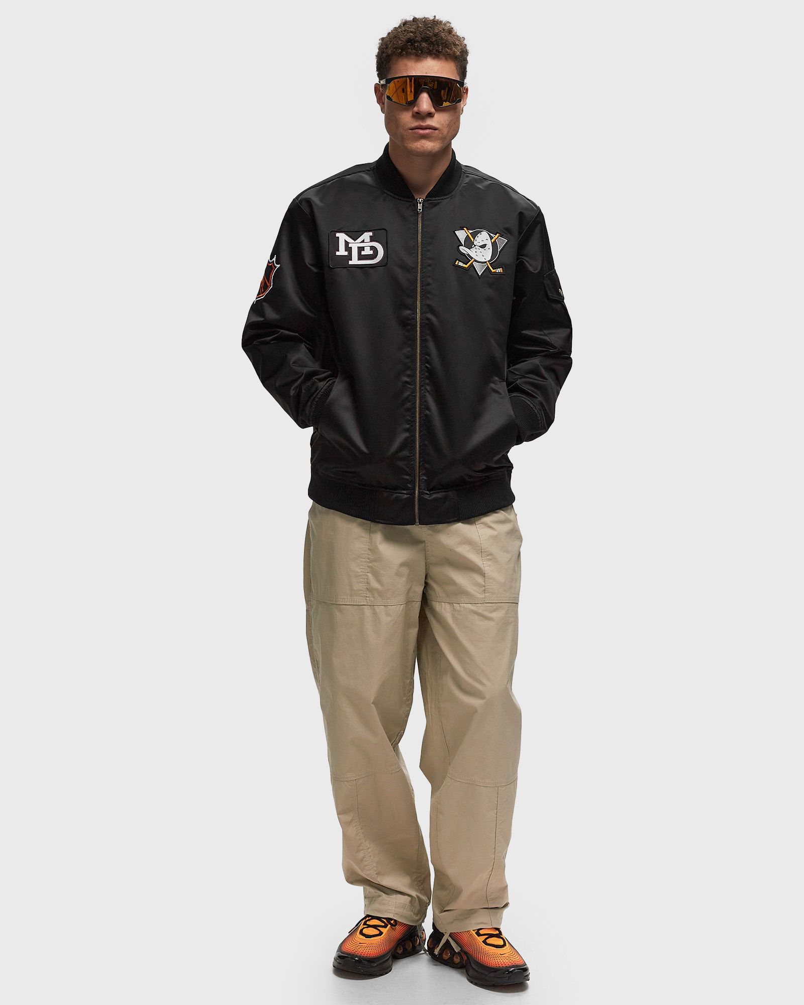 Anaheim Ducks Team Leader Satin Bomber Jacket