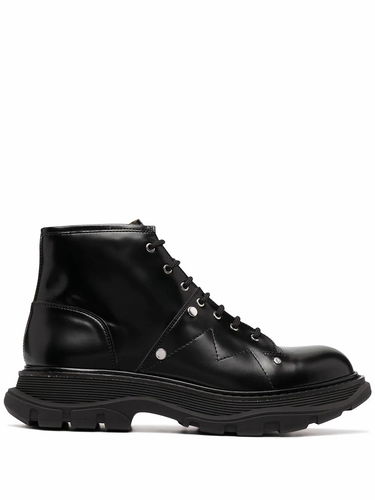 Tenisky a topánky Alexander McQueen Alexander McQueen Leather Ankle Boots Čierna | 604253WHZ801000, 0