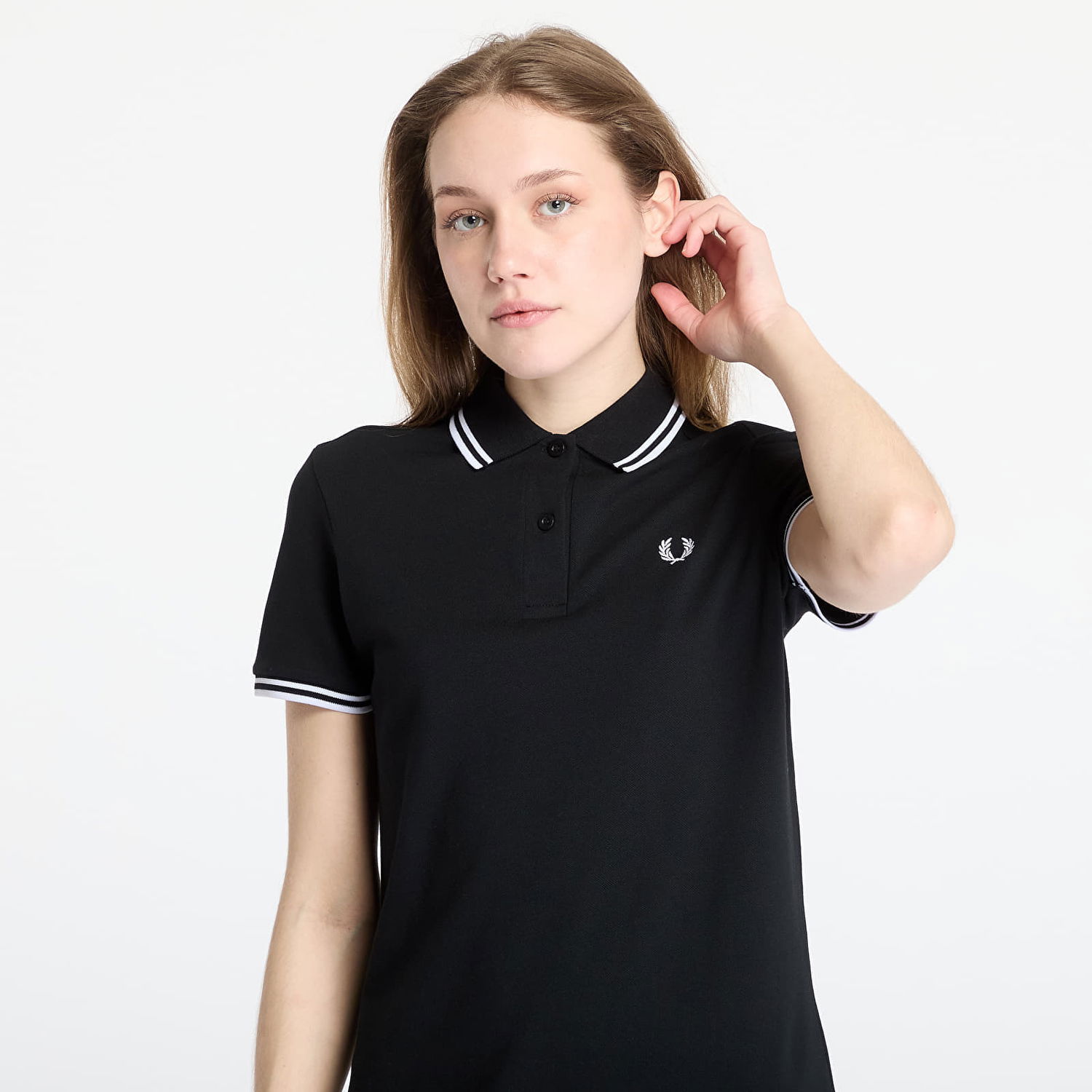 Šaty Fred Perry Fred Perry Twin Tipped Polo Dress Čierna | D3600 350, 1