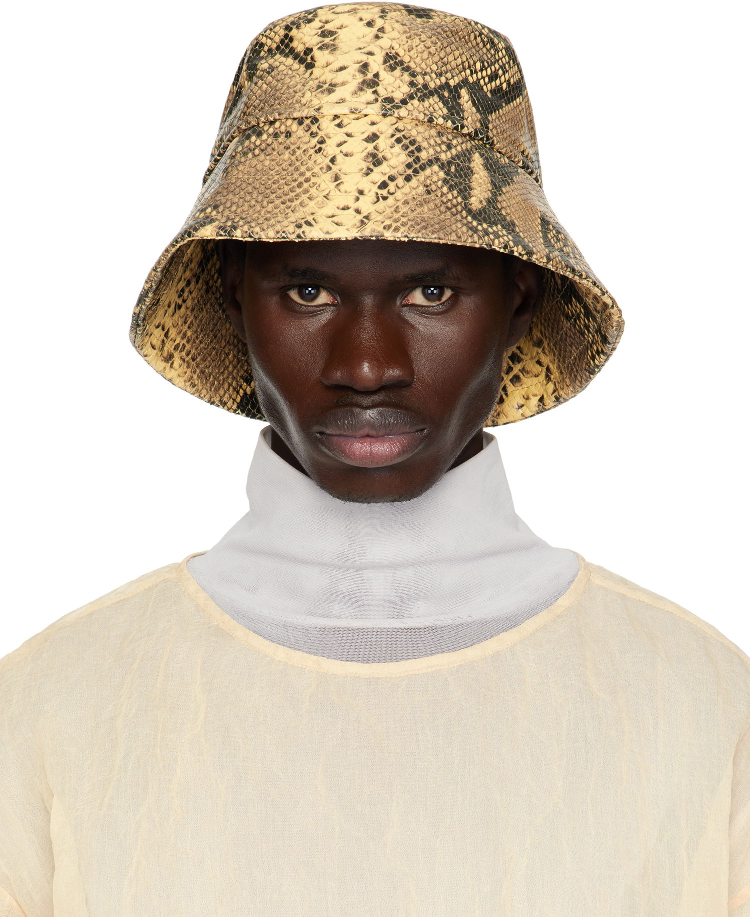 Klobúk Dries Van Noten Dries Van Noten Leather Bucket Hat Žltá | 251-029501-1545, 0