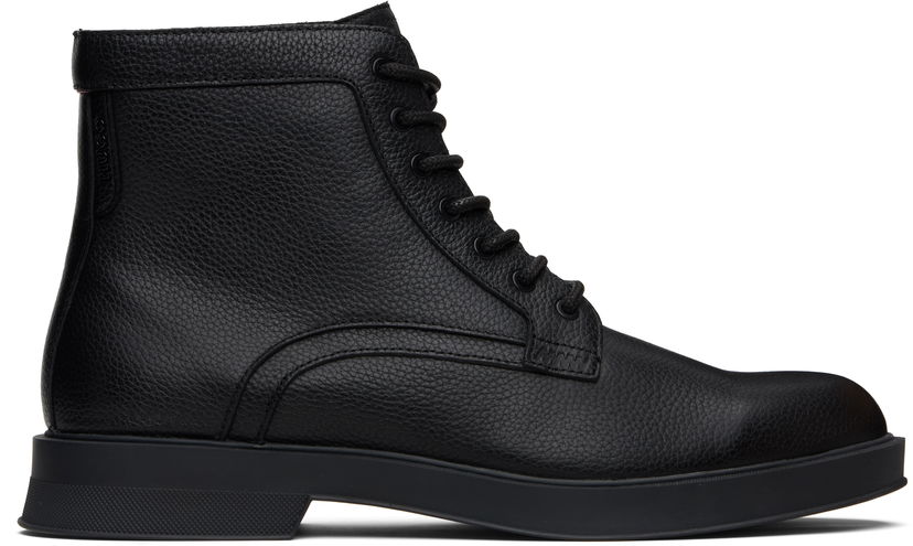 Tenisky a topánky BOSS Hugo Grained Leather Boots Čierna | 50552559