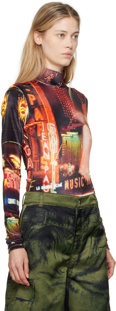 Body Jean Paul Gaultier Gaultier Velvet Pigalle Turtleneck Bodysuit Rôznofarebný | 24/30-F-BD049-J554-00301550, 1