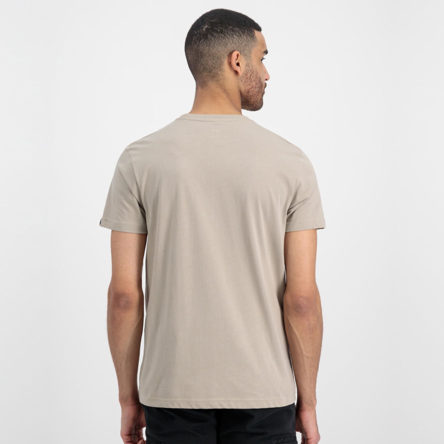 Tričko Alpha Industries Basic Logo-Patched Cotton-Jersey T-Shirt Béžová | 188505-679, 0