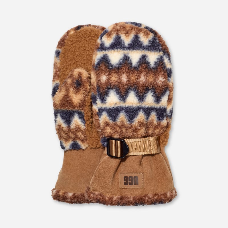 Patterned Fleece Mittens