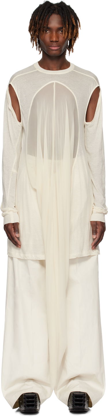 Tričko Rick Owens Rick Owens Hollywood Drain T-Shirt Béžová | RU01E5275 UCS, 0