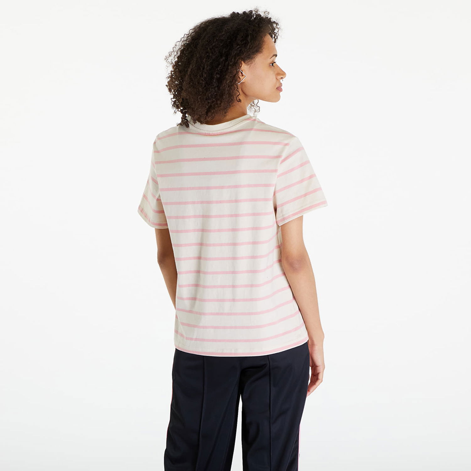 Tričko Urban Classics Ladies Striped Boxy Tee Lemonadepink/ Whitesand Béžová | TB6059-12893, 1