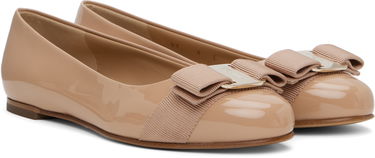 Oblečenie FERRAGAMO Salvatore Ferragamo Varina Bow Ballerina Flats Béžová | 753657, 3