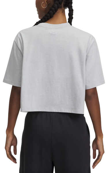 Crop Top Under Armour Rival Short Sleeve Crop Top Šedá | 1389721-011, 1