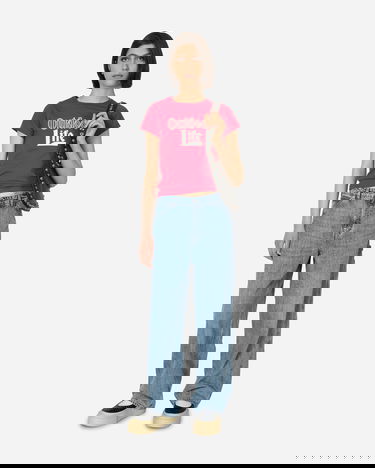 Tričko Stockholm (Surfboard) Club Fitted Rhinestone T-Shirt Pink Červená | W1000099 1, 4