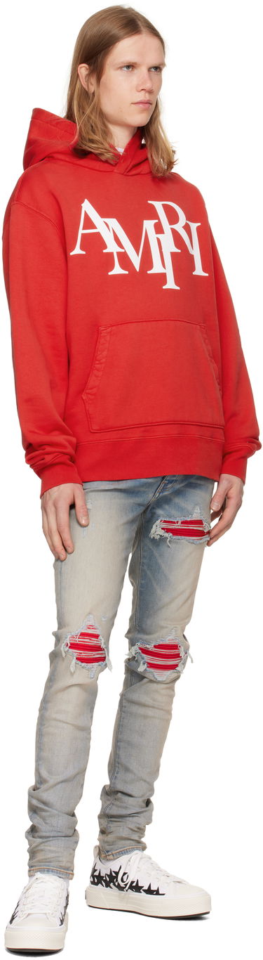 Džínsy AMIRI Distressed Slim Jeans Modrá | AMDNSY1056, 3