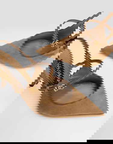 Doplnky Dolce & Gabbana Dolce & Gabbana Suede And Nappa Leather Slingbacks Béžová | CG0974AQ1348S727, 3