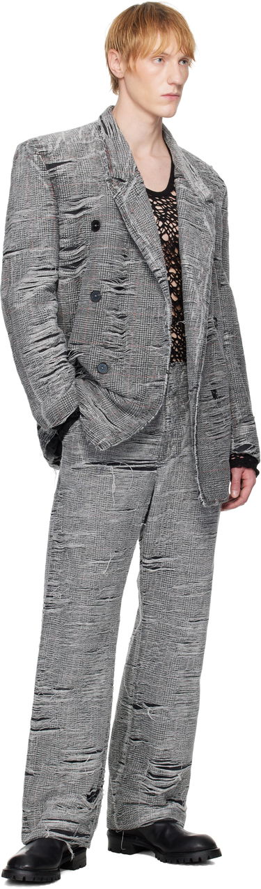 Kabáty Diesel Diesel D-Pekka-Fsg Distressed Denim Blazer Šedá | A18157-0CMBR-E7240, 3