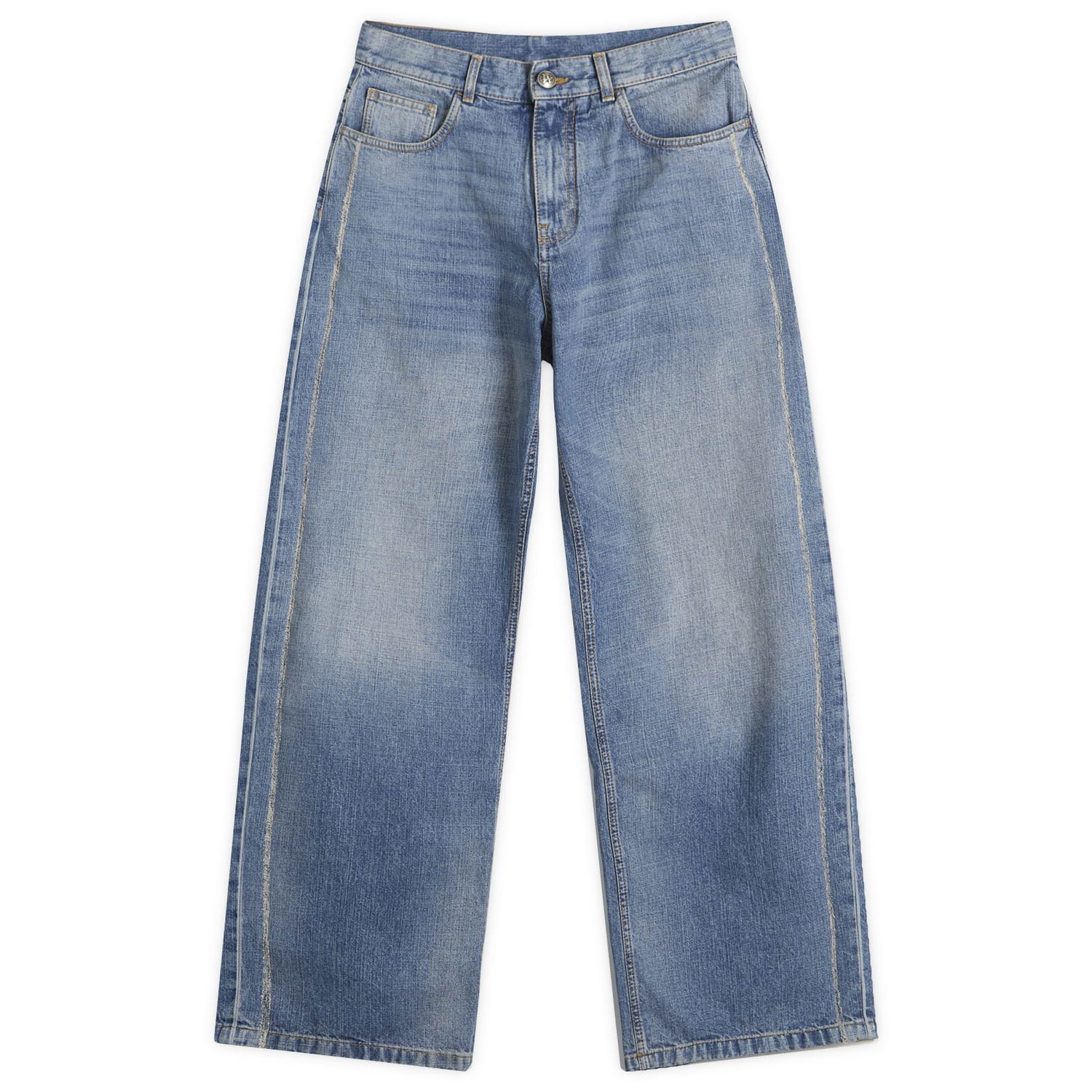 Džínsy Palm Angels Palm Angels Loose Fit Jeans 28" Modrá | PMYA049S25DEN0024040, 1