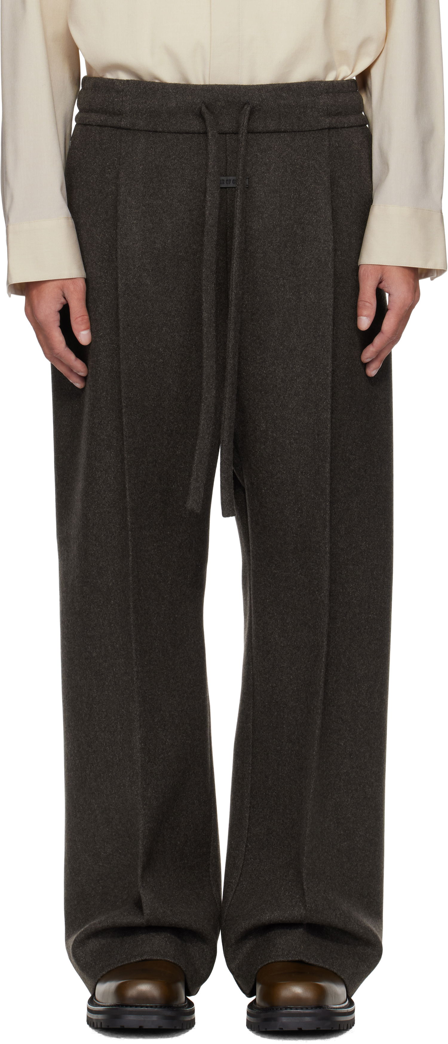 Nohavice Fear of God Fear of God Drawstring Wide Leg Trousers Šedá | FGE240-407HCT, 0